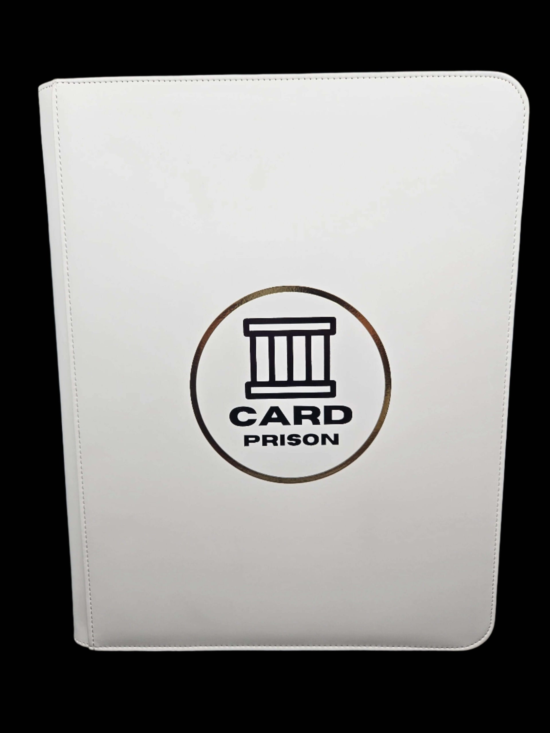 white card binder Buy Premium White & Gold Pokémon Binder – Card Prison